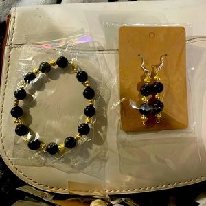 Black onyx and gold set makes any outfit pop